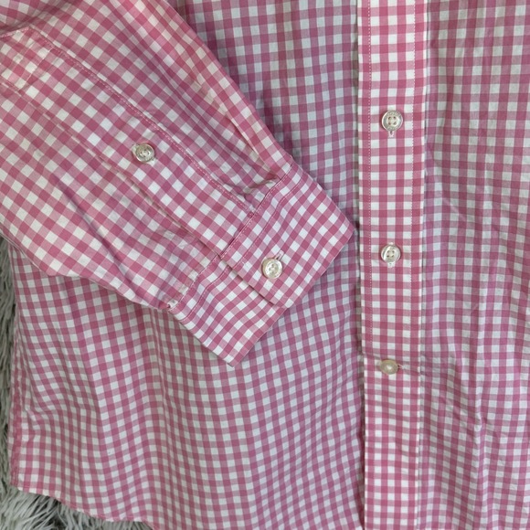 Vineyard Vines Classic Fit Tucker‎ Shirt Mens Large Pink Gingham Check Button Up - Picture 3 of 11